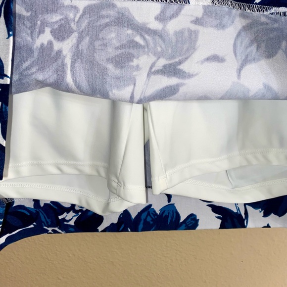 S.C & CO Blue Mini Pencil Skort for Casual Resort Wear - Picture 4 of 8